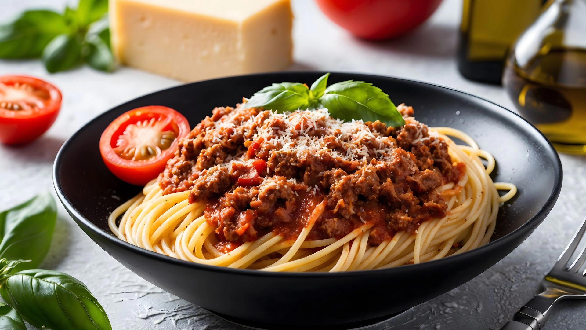 Spaghetti con carne picada